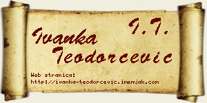 Ivanka Teodorčević vizit kartica